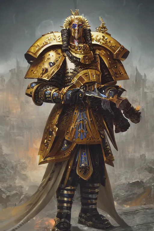 Image similar to queen portrait heros warhammer 4 0 k horus heresy fanart - the primarchs emperor by johannes helgeson animated with vfx concept artist & illustrator global illumination ray tracing hdr fanart arstation zbrush central hardmesh 8 k octane renderer comics stylized