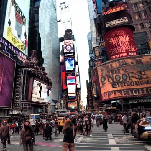 Prompt: steampunk times square steampunk steampunk