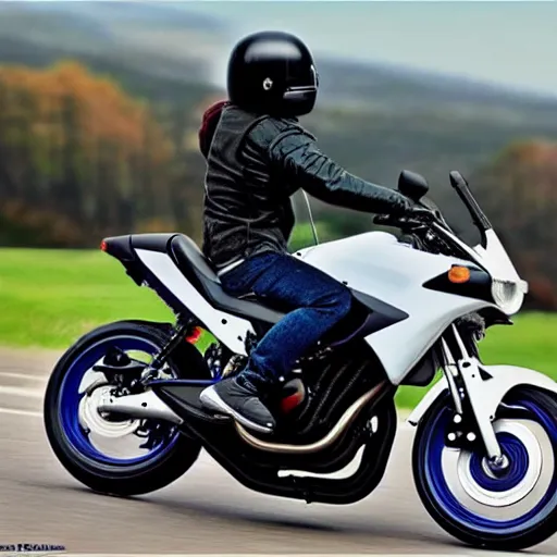 Image similar to yamaha xz550 motorcycle with fairing, award winning, 8k