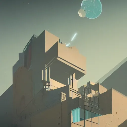 Prompt: a matte painting of obscure corners of nameless interiors by emiliano ponzi, james gilleard, george ault, david hockney, atey ghailan, albert namatjira, marius borgeaud, minimalist, bauhaus, retrofuturism, postminimalism, concept art, matte background, matte drawing, magical realism, space art, generative art