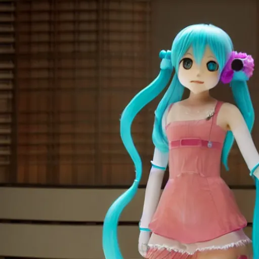 Prompt: Hatsune Miku as Clementine in the tv show Westworld 8k hdr still