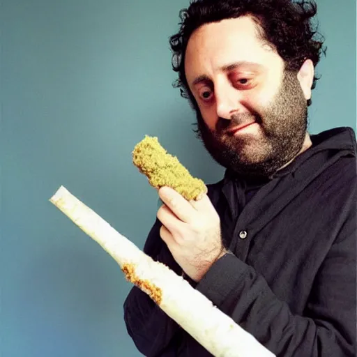 Image similar to “ dan bejar smoking a huge doobie ”