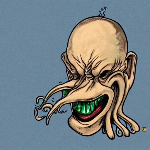 Prompt: cthulhu caricature