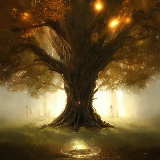 Image similar to tree of life by Greg Rutkowski