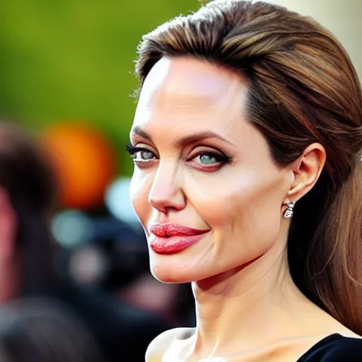 Prompt: angelina jolie is an ( orange )