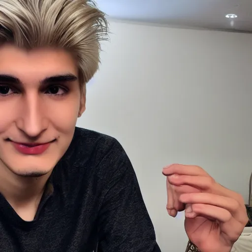 Image similar to really handsome gigachad xqc gigachad gambling : : realistic : : 1 dslr : : 1 - - quality 2