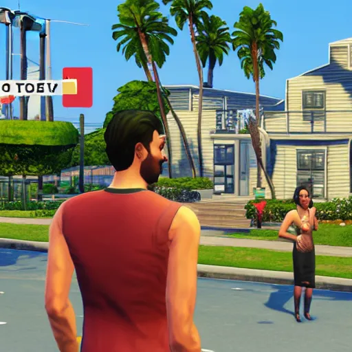 Prompt: the sims gta 5