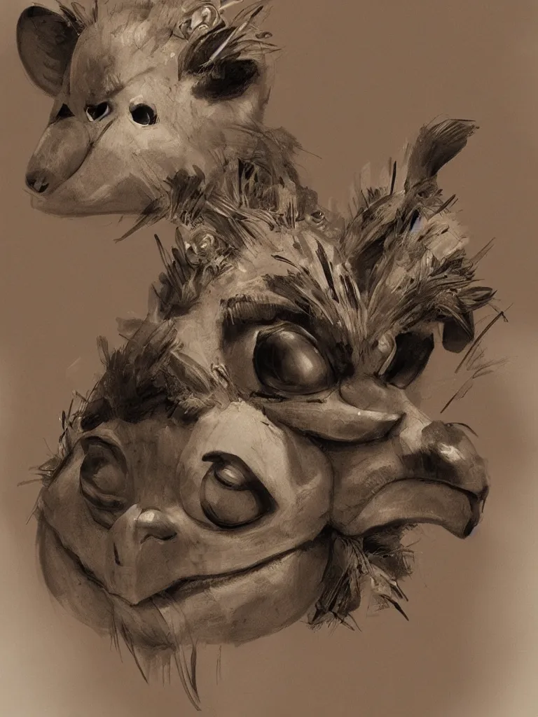 Prompt: animal masks by disney concept artists, blunt borders, rule of thirds