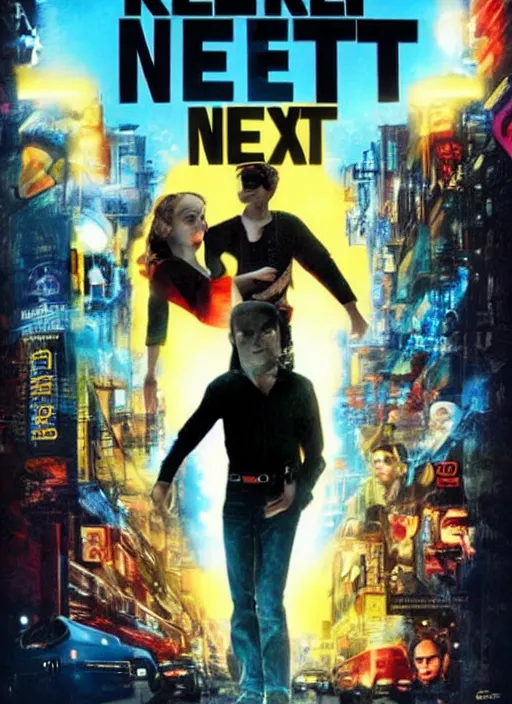 Image similar to a movie poster for you're next ( 2 0 1 1 ), poster art by drew struzan, featured on reddit, retrofuturism, movie poster, reimagined by industrial light and magic, poster art