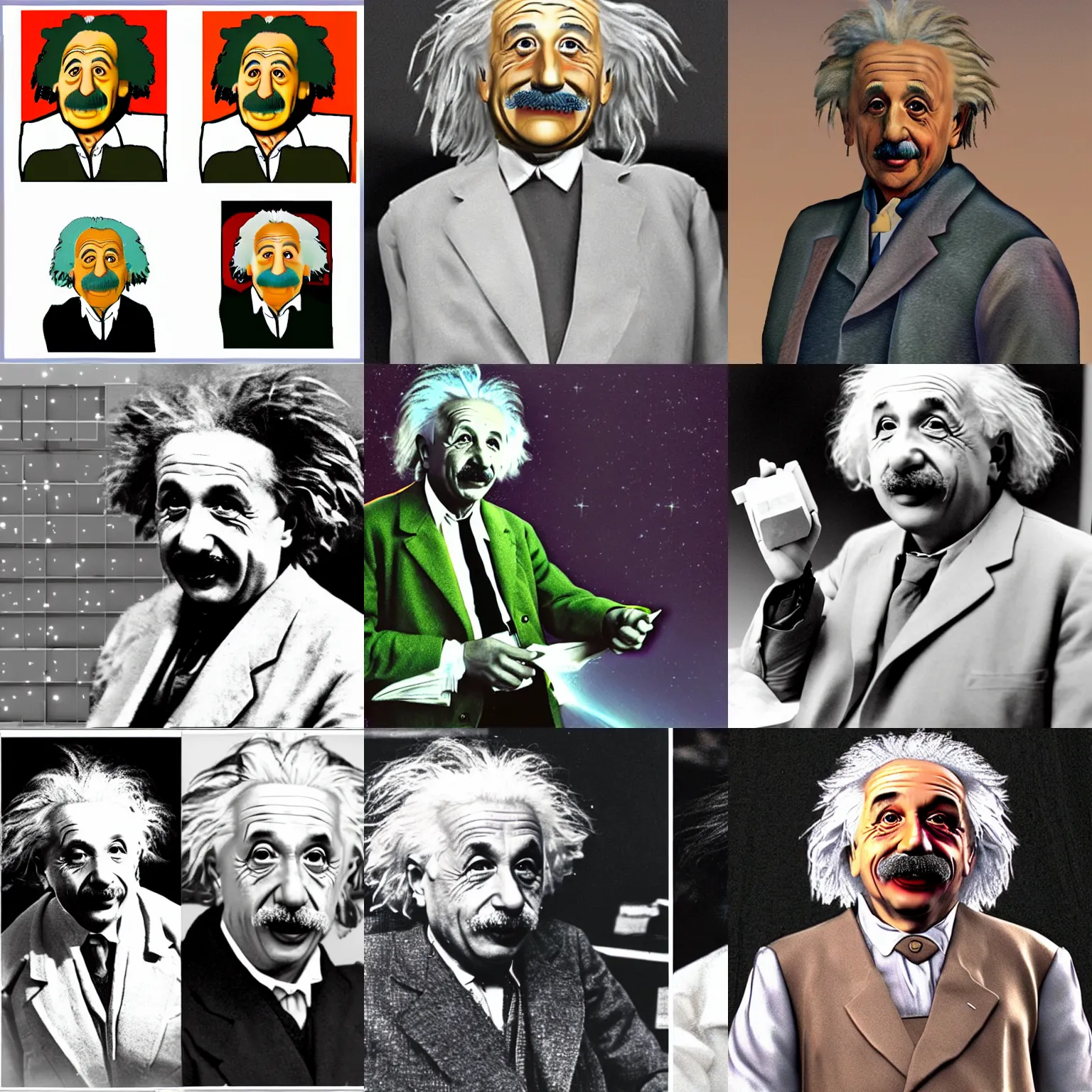 Prompt: Einstein as a character from a 2002 videogame