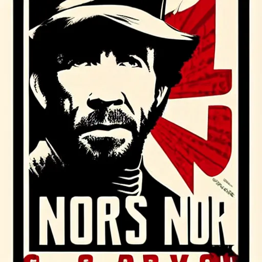 Image similar to chuck - norris poster by shepard fairey