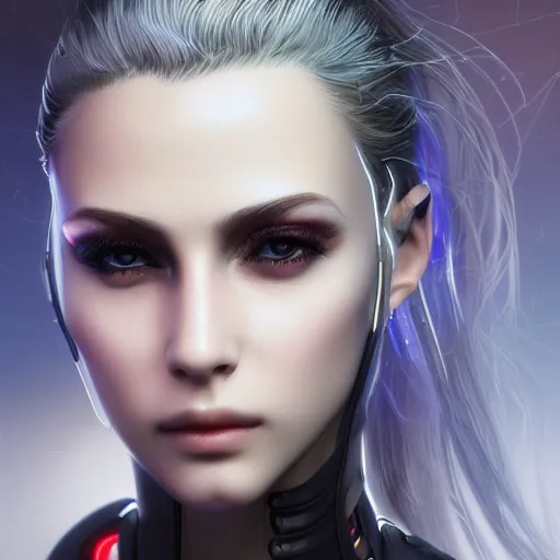 Prompt: most beautifull cyberpunk girl, portrait. symetrical. led. high details. photorealistic. artstation trending