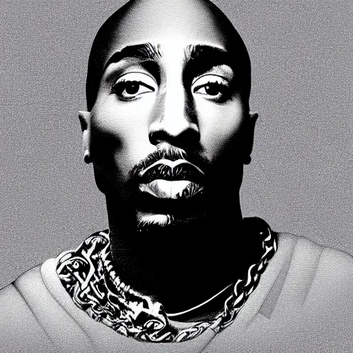 Prompt: tupac digital art