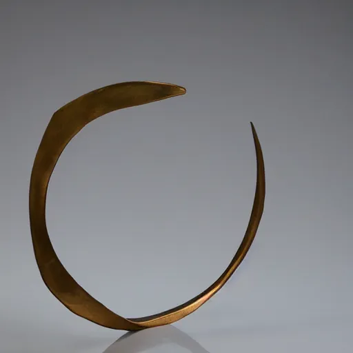 Prompt: minimalist bronze sculpture of a flame