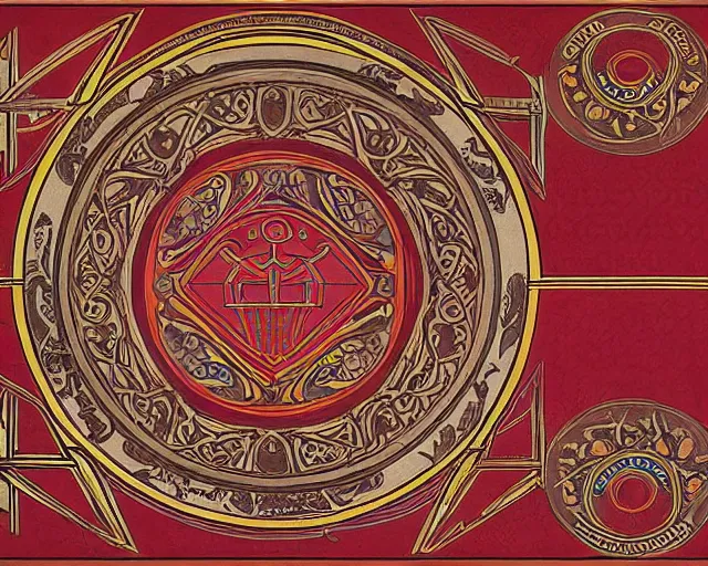 Image similar to symmetrical mural painting from the early 1 9 0 0 s in the style of art nouveau, red curtains, art nouveau design elements, art nouveau ornament, scrolls, flowers, flower petals, rose, opera house architectural elements, mucha, masonic symbols, masonic lodge, joseph maria olbrich, simple, iconic, masonic art, masterpiece