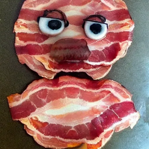 Image similar to bacon in the shape of kevin bacon