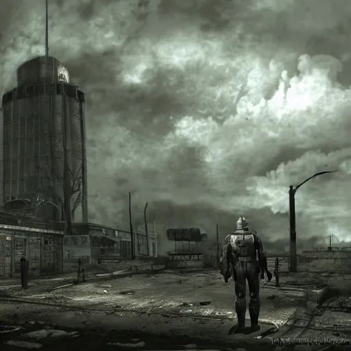 Image similar to fallout 3 concept art photography