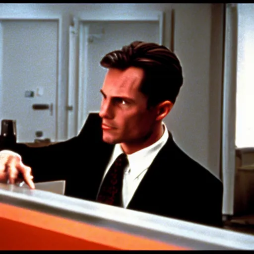 Image similar to still of paris, in american psycho ( 1 9 9 9 )