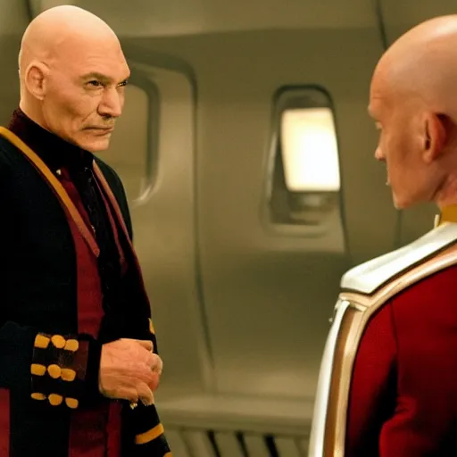 Prompt: johnny depp as captain picard