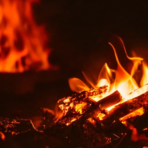 Image similar to close up of a campfire in the night