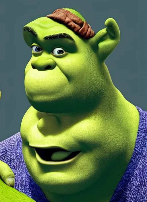 Image similar to shrek's face when he realizes his water is still boiling