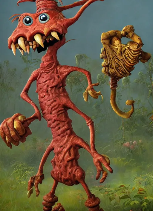 Prompt: an ultra fine detailed painting of an aaahh!!! real monsters gardener by james gurney, featured on zbrush central, sots art, behance hd, reimagined by industrial light and magic