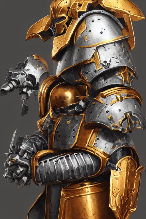 Image similar to armor portrait heros warhammer 4 0 k horus heresy fanart - the primarchs emperor by johannes helgeson animated with vfx concept artist & illustrator global illumination ray tracing hdr fanart arstation zbrush central hardmesh 8 k octane renderer comics stylized