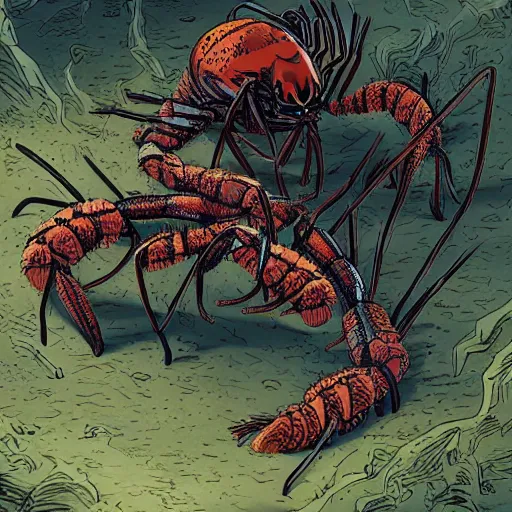 Image similar to centipede and spider mutant animal