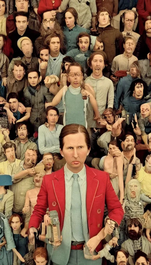 Image similar to rage, by wes anderson,