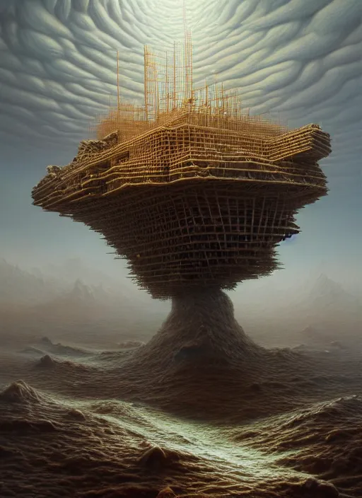 Image similar to a hyper-detailed 3d render like a Oil painting of the Construction of a Unified-Theory, surrealism!!!!! surreal concept art, lifelike, photorealistic, digital painting, aesthetic, smooth, sharp focus, Artstation HD, by Greg Rutkowski, Chris Tulloch McCabe, Valentina Remenar and Asher Duran,