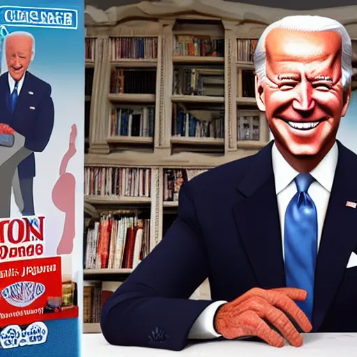 Image similar to joe biden in his pyjamas, boxed action figure play set