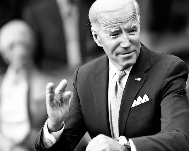 Image similar to president joe biden face to face with president joe biden, nikon 3 5 mm, photograph