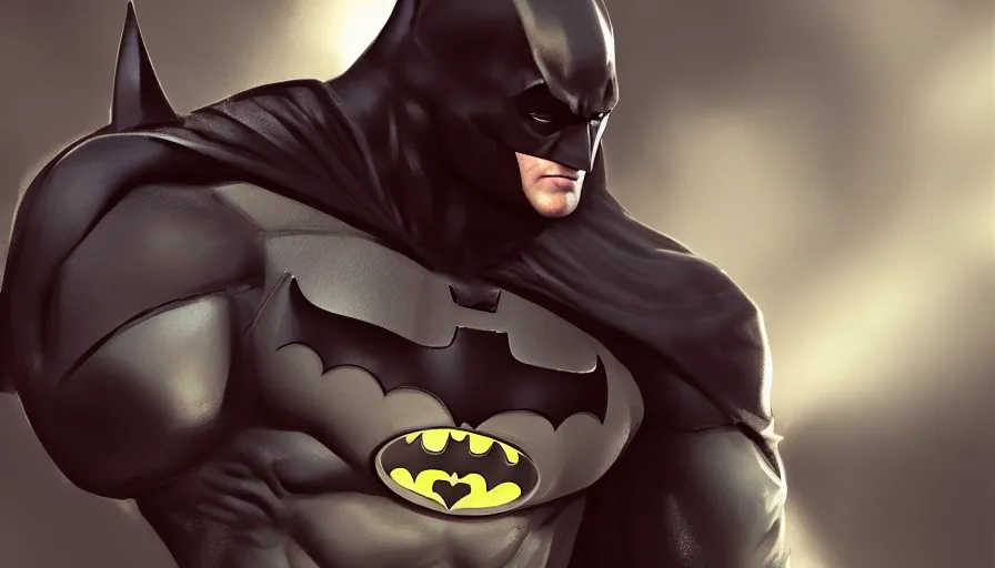 Image similar to Tiny Batman with big head, hyperdetailed, artstation, cgsociety, 8k