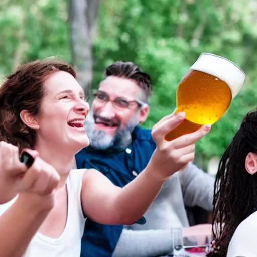 Image similar to people drinking beer, having fun