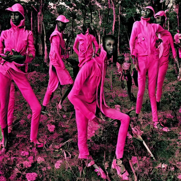 Prompt: fashion editorial by richard mosse