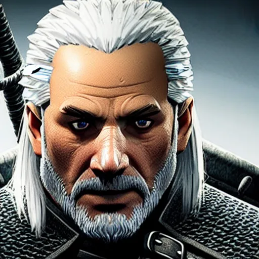 Image similar to bill murray plays geralt in the witcher 3, screenshot, promotional shot