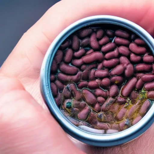 Prompt: found a foot in my can of beans, photo, detailed, 4k