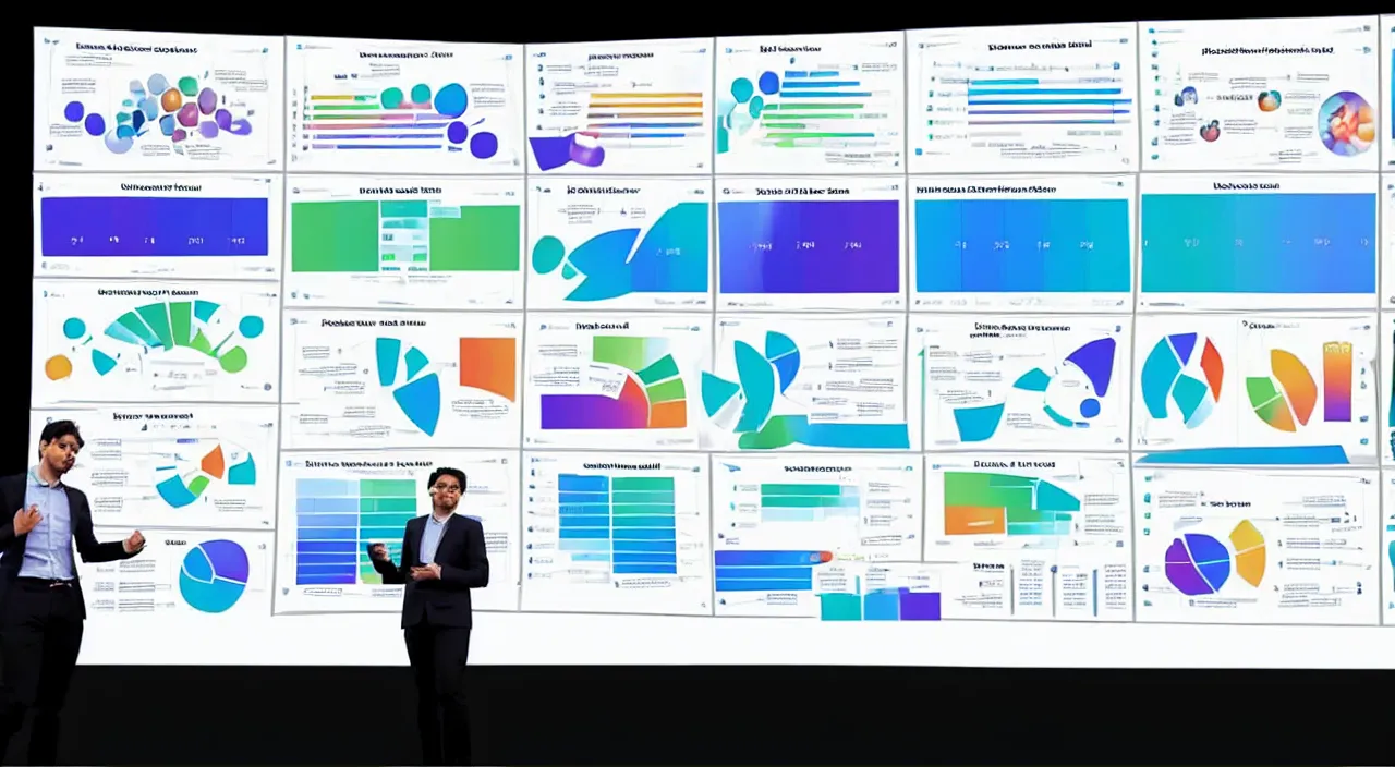 Image similar to a powerpoint presentation about ai making powerpoint presentations. powerpoint spreadsheet.