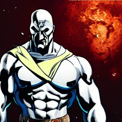 Prompt: Dwayne The Rock Johnson as moon knight