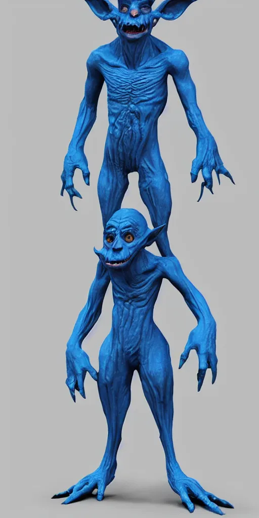 Image similar to a blue goblin skin 3 d material | seamless | unreal engine :. 1