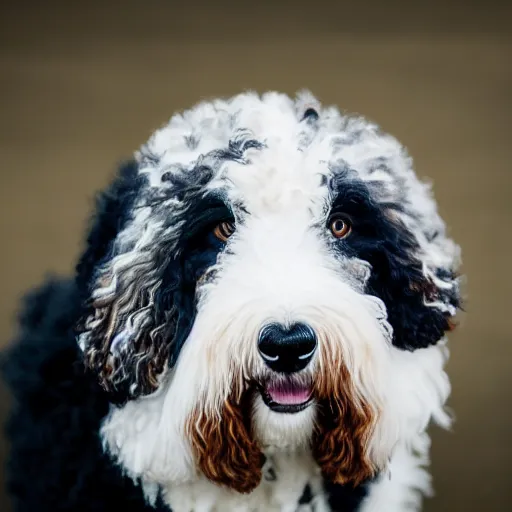 Image similar to portrait of sheepadoodle, xf iq 4, f / 1. 4, iso 2 0 0, 1 / 1 6 0 s, 8 k, sense of depth, in - frame