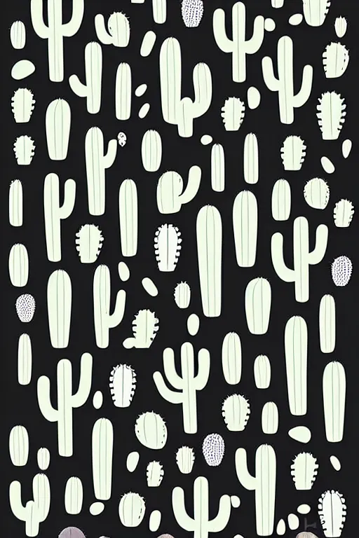 Image similar to minimalist boho style art of a cactus, illustration, vector art