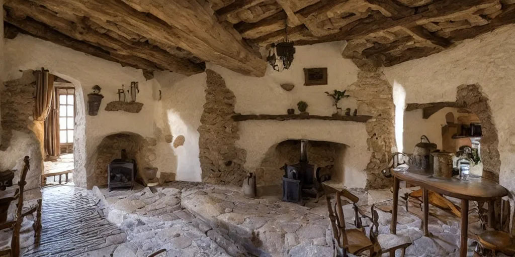 Image similar to medieval cottage interior
