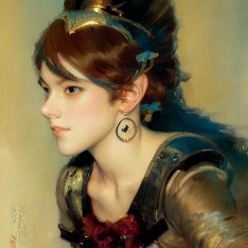 Image similar to portrait of anime princess, painting by gaston bussiere, craig mullins, j. c. leyendecker