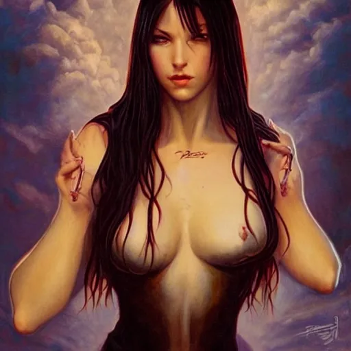 Image similar to an amazing masterpiece of art by gerald brom 🐐 🔥 tifa