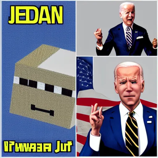 Prompt: biden minecraft skin