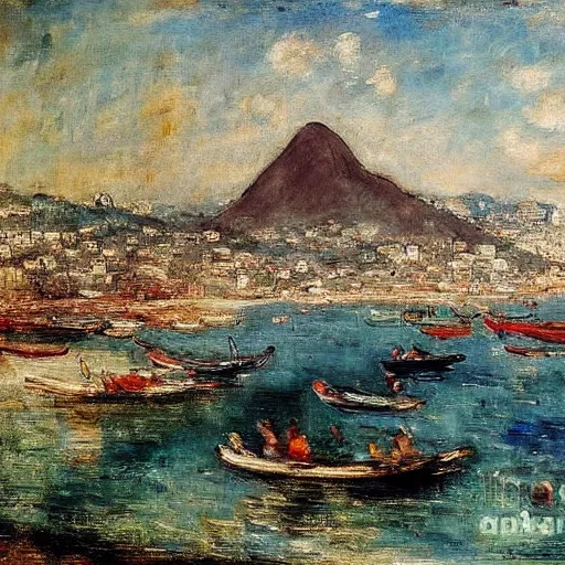 Image similar to rio de janeiro painted by eugene boudin