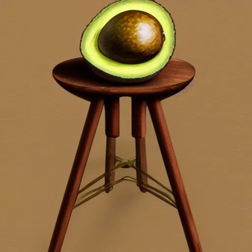 Image similar to an avocado armchair and avocado table, realistic, 8 k, extremely detailed, cgi, trending on artstation, hyper - realistic render, by greg rutkowski