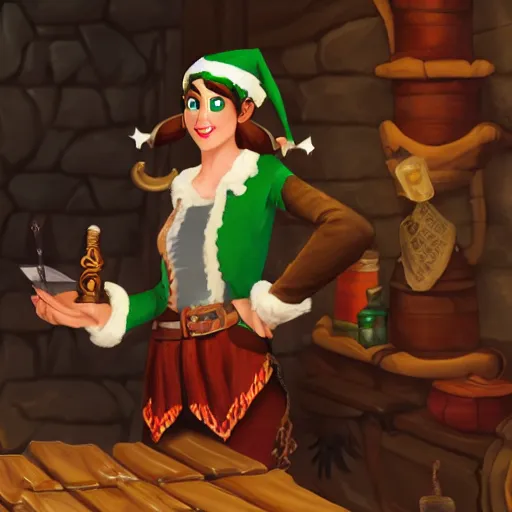 Prompt: elf bard in a tavern