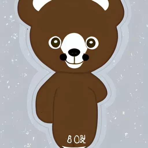 Image similar to cute anthro anime bear, digital art